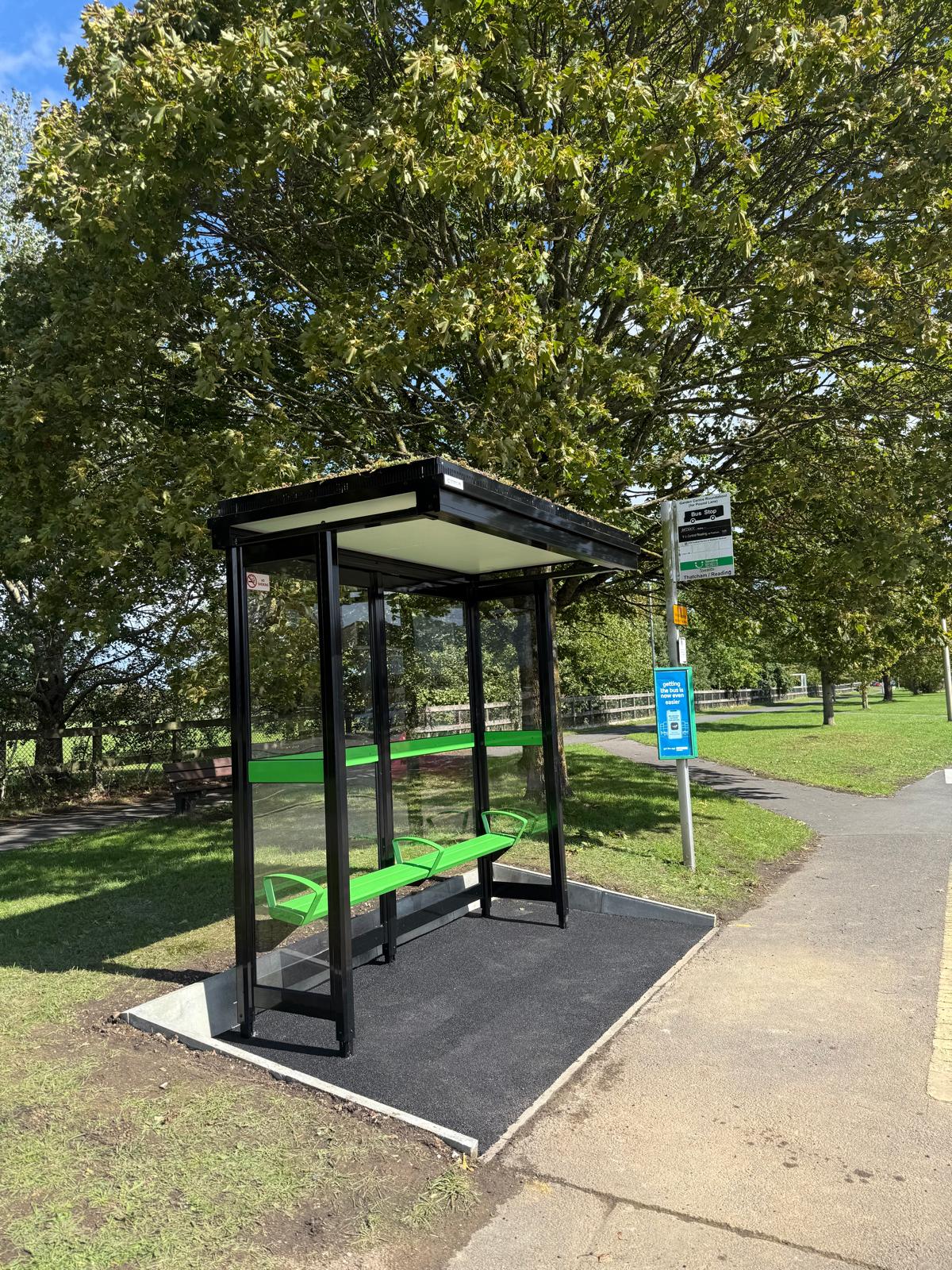 A green roof bus shelter